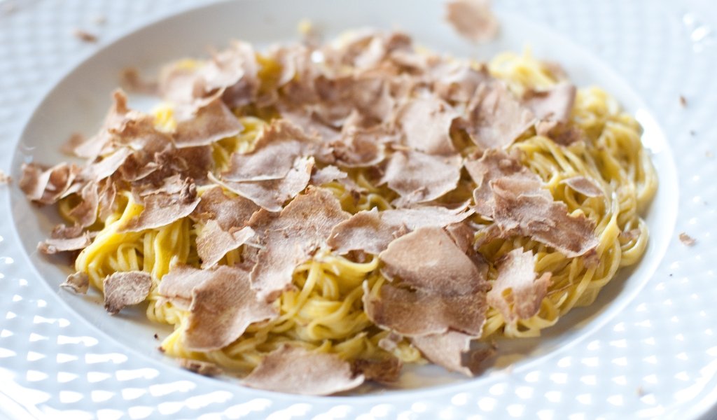 tajarin egg noodle pasta with shaved white truffle