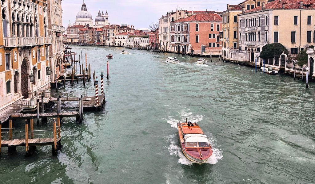 boat on the venice canal
