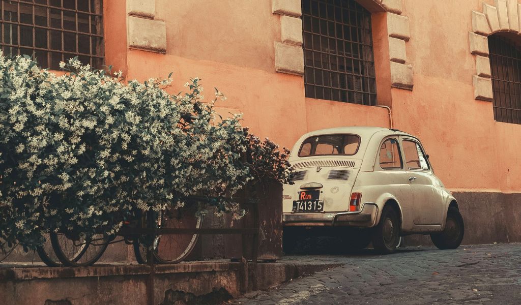 romantic trastevere neighborhood in rome