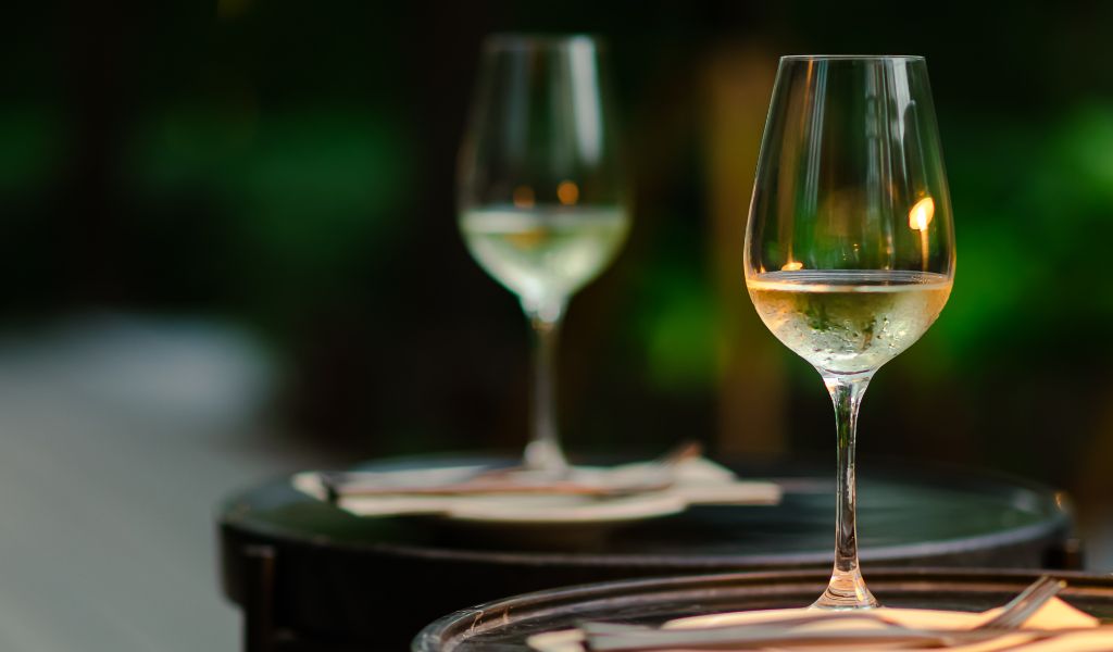 glasses of pinot grigio