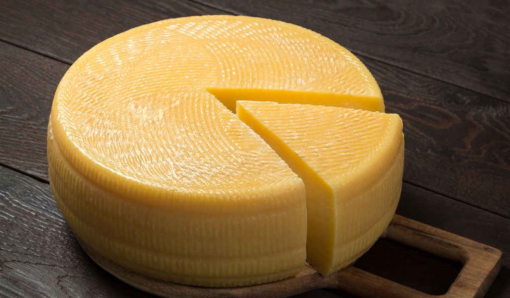 canestrato di moliterno cheese from the basilicata region of italy