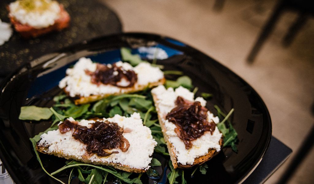a plate of soft italian cheese